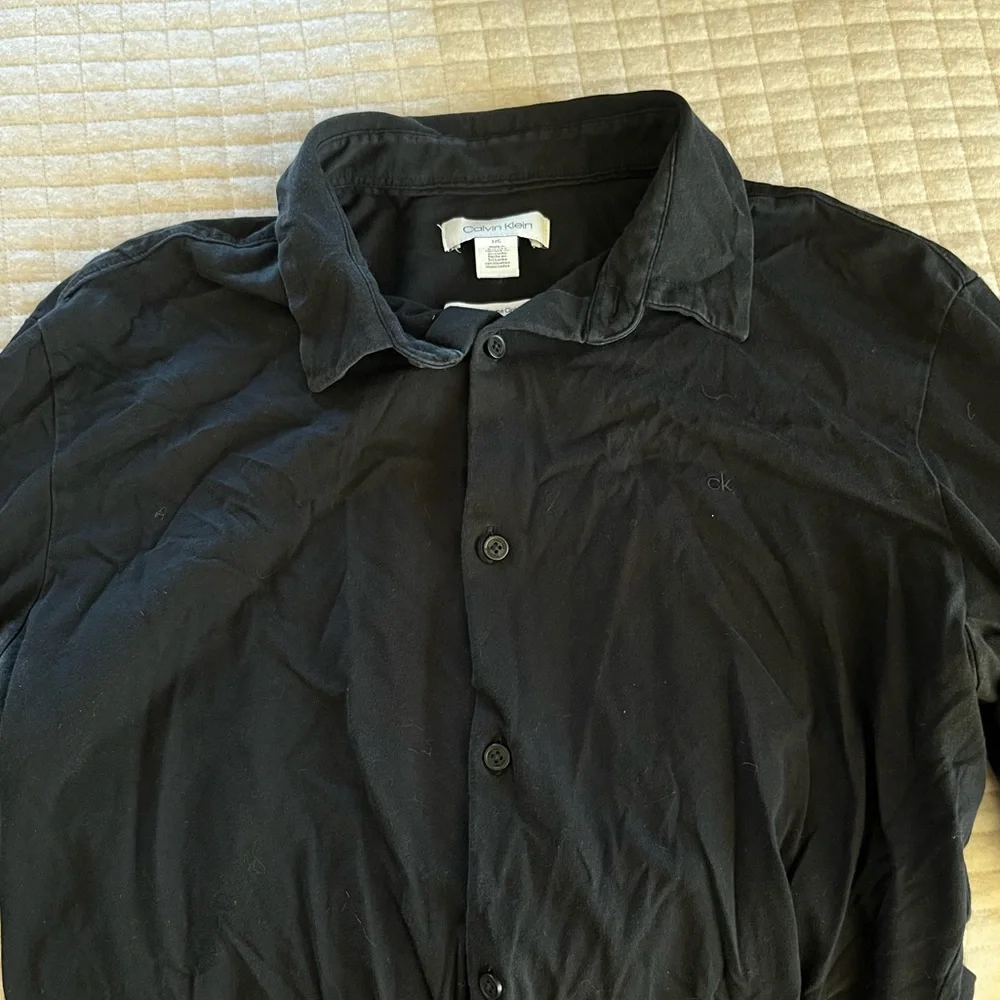 Calvin Klein Slim Fit Cotton Button Up Shirt - Picture 4 of 4